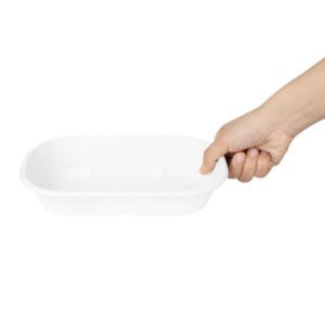 Ovale Schaal van Bagasse - 850 ml - Set van 100 - Fiesta