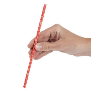 Paper Straw Snowflake 210 mm - Pack of 250 - Fiesta