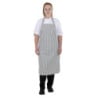 Gestreifte graue und weiße Latzschürze - Whites Chefs Clothing