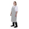 Gray and White Striped Bib Apron - Whites Chefs Clothing