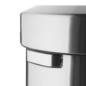 Brushed Steel Trash Can with Open Lid - 70 L - Bolero