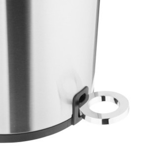 Round Pedal Bin in Brushed Steel - 3 L - Jantex