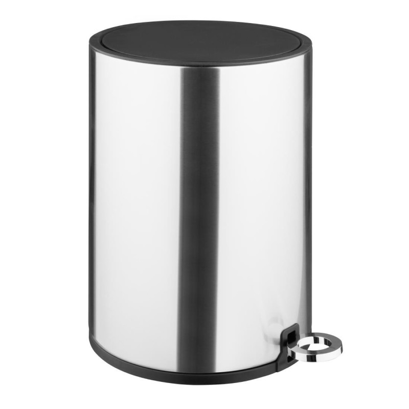 Ronde pedaalemmer van geborsteld staal - 6 L - Jantex Ronde pedaalemmer van geborsteld staal - 6 L - Jantex
