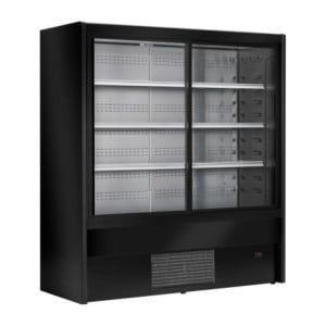 Black Cervinho Self-Service Refrigerated Display with Sliding Doors - 1000 mm - Zoin