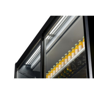 Black Cervinho Self-Service Refrigerated Display with Sliding Doors - 1000 mm - Zoin