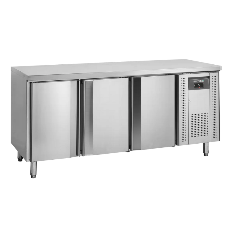 Stainless Steel Refrigerated Table - 3 Doors - GN 1/1 - TEFCOLD