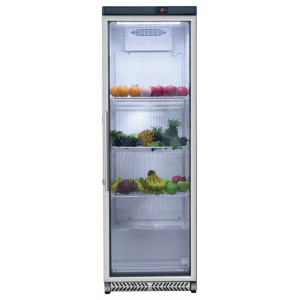 Gefrierschrank 400 L mit Glastür Umluftkühlung -18/-22°C