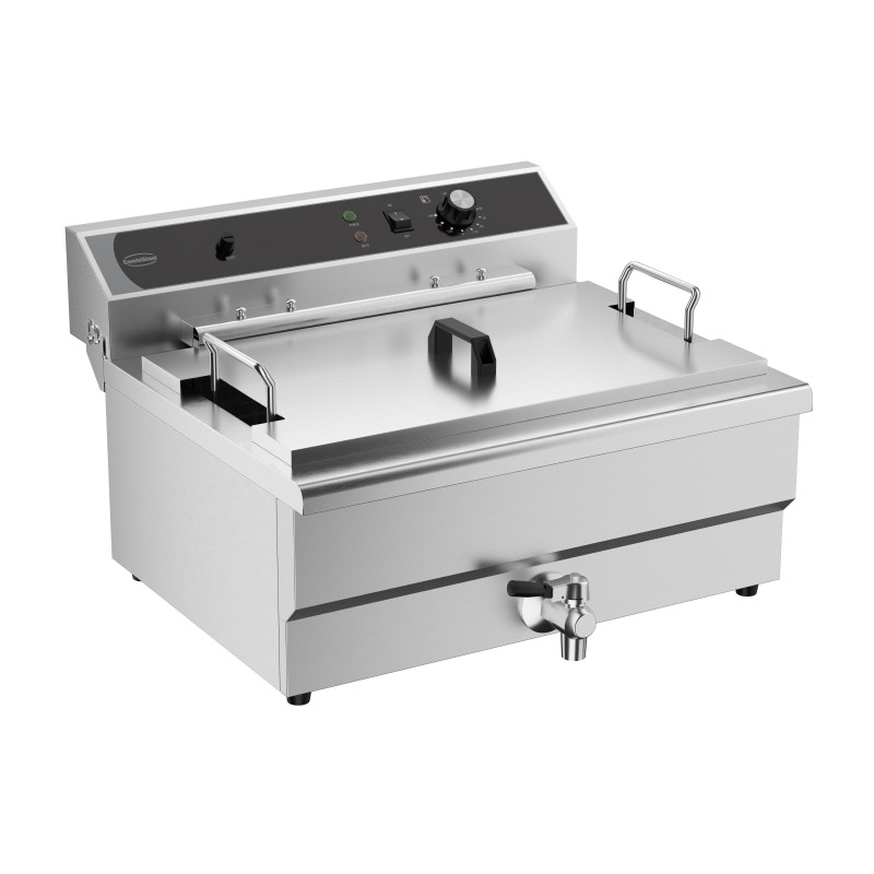 Professional Deep Fryer with Drain Valve - 25 L - CombiSteel