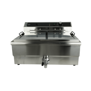 Professional Deep Fryer with Drain Valve - 25 L - CombiSteel