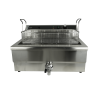 Professional Deep Fryer with Drain Valve - 25 L - CombiSteel