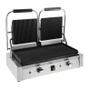 Dubbele Bistro Contactgrill Geribbeld/Geribbeld in RVS - Buffalo