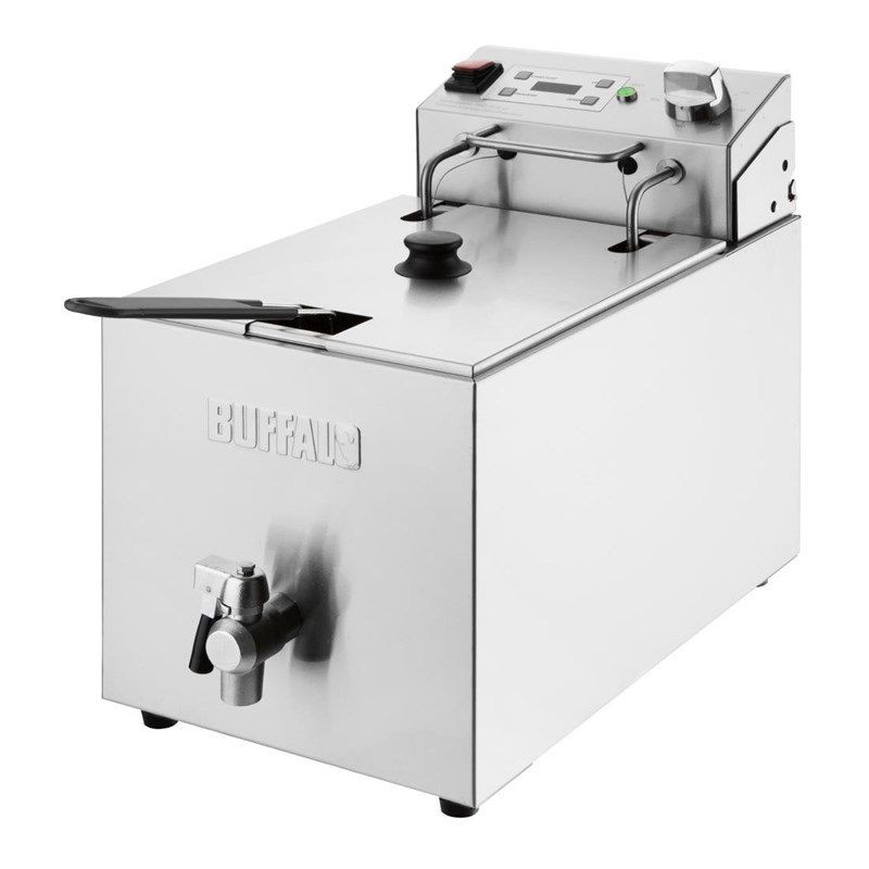 Eenvoudige Elektrische Friteuse Met Timer - 1 X 8L - Buffalo Eenvoudige Elektrische Friteuse Met Timer - 1 X 8L - Buffalo