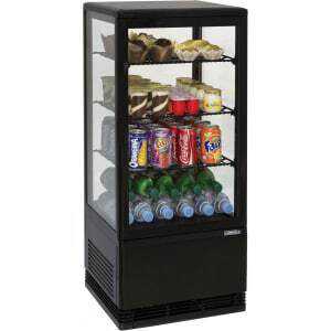 Mini Professionele Koelvitrine Bartscher - 78 L Zwart