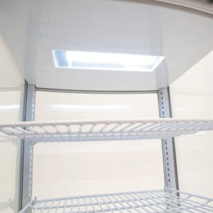 Witte Positieve Koelvitrine 2 Gebogen Deuren 86 L - Polar