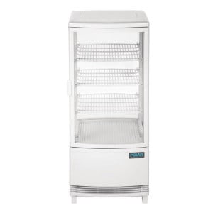 Witte Positieve Koelvitrine 2 Gebogen Deuren 86 L - Polar