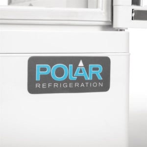 Witte Positieve Koelvitrine 2 Gebogen Deuren 86 L - Polar