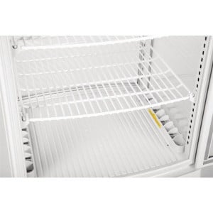 Witte Positieve Koelvitrine 2 Gebogen Deuren 86 L - Polar