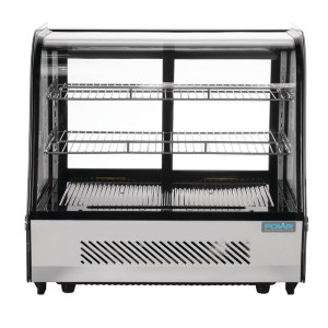 Zwarte Koelvitrine voor Toonbank - 120 L - Polar