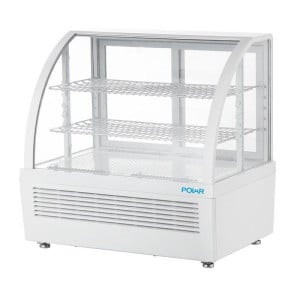 White Countertop Refrigerated Display - 2 Shelves - 100 L - Polar