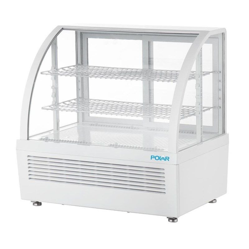 Witte Koelvitrine voor Toonbank - 2 Schappen - 100 L - Polar Witte Koelvitrine voor Toonbank - 2 Schappen - 100 L - Polar
