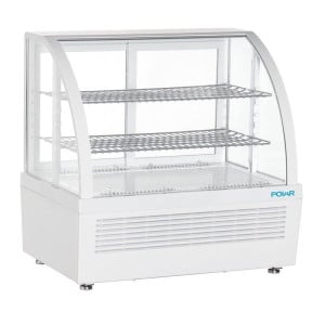 Weiße Kühlvitrine für Theken - 2 Regale - 100 L - Polar