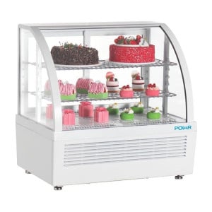 Witte Koelvitrine voor Toonbank - 2 Planken - 100 L - Polar