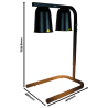 Lampe Zwei Heizlampe Schwarz - 500 W