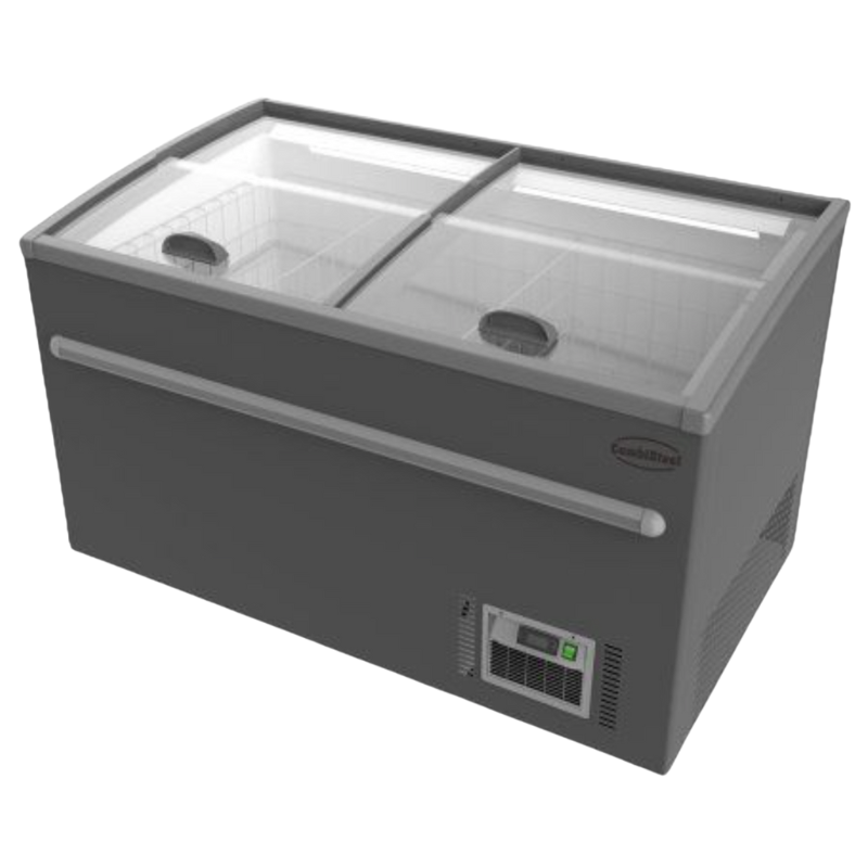 Grauer Truhen-Gefrierschrank für Supermarkt - 530 L Grauer Truhen-Gefrierschrank für Supermarkt - 530 L