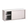 Edelstahl-Wandschrank mit Schiebetüren - L 1400 x T 400 mm - Gastro M