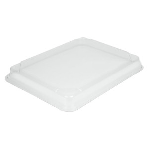 PET-Deckel für recycelbare Essensschalen 263 x 201 mm - Packung mit 90 - Faerch