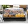 PET deksels voor recycleerbare maaltijdtrays 263 x 201 mm - Set van 90 - Faerch