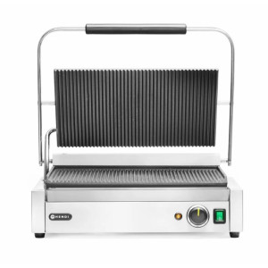 Grill de Contact Panini XL - Geribbelde Plaat - HENDI
