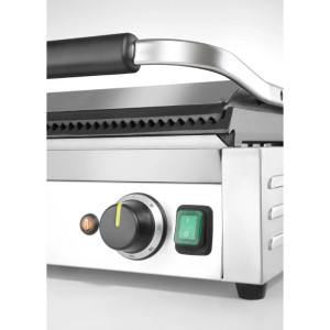 Grill de Contact Panini XL - Geribbelde Plaat - HENDI