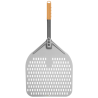 Vierkante Geperforeerde Pizzaschep met Korte Steel - 300x660 mm