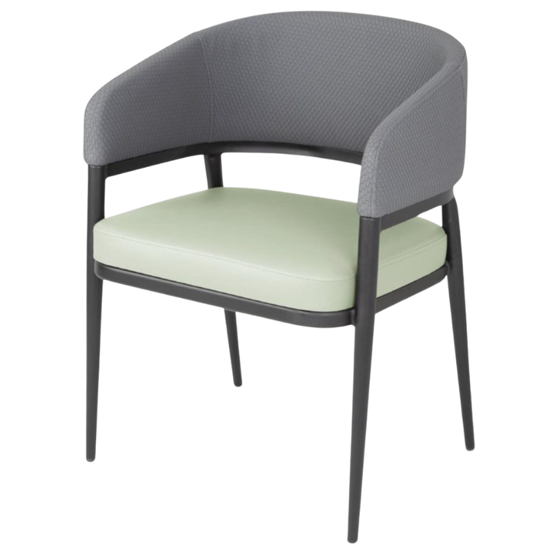 Meridian fauteuils in Grijs / Pistache - Set van 2 Meridian fauteuils in Grijs / Pistache - Set van 2