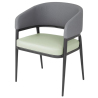 Meridian Sessel in Grau / Pistazie - Set von 2