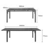 Valletta Gray Extendable Dining Table - 1800-2400 mm