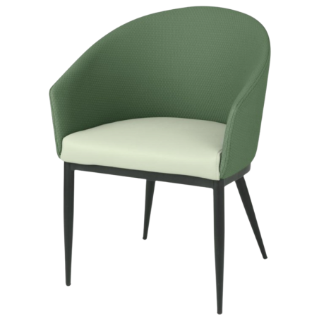 Meridian fauteuils in groen - Set van 2