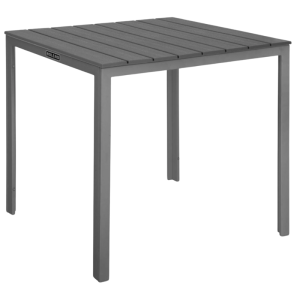 Square Slatted Table Valletta in Gray - 780 mm