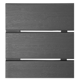 Square Slatted Table Valletta in Gray - 780 mm