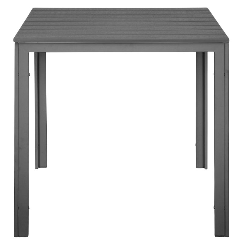 Square Slatted Table Valletta in Gray - 780 mm Square Slatted Table Valletta in Gray - 780 mm