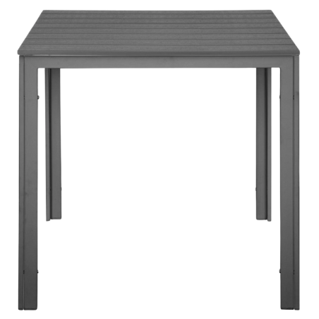 Square Slatted Table Valletta in Gray - 780 mm