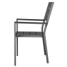 Fauteuils à Lattes Valletta en Gris - Lot de 4