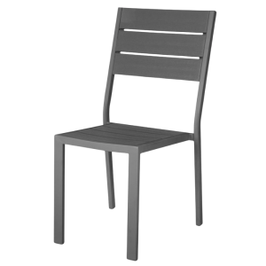 Chaise à Lattes Valletta en Gris - Lot de 4