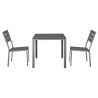 Valletta Slatted Chair in Gray - Set of 4