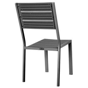 Chaise à Lattes Valletta en Gris - Lot de 4