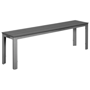 Valletta Slatted Benches in Gray - Set of 2