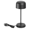 Tischlampe mit rundem Lampenschirm Lucca Schwarz - 200 mm