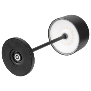 Tafellamp met Ronde Lampenkap Lucca Zwart - 200 mm
