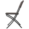 Chaises Pliable en Roten PE Marron - Lot de 2